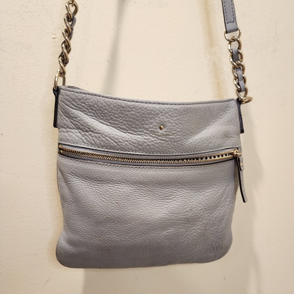 kate spade Handbags - Kate Spade Gray Leather Crossbody Bag